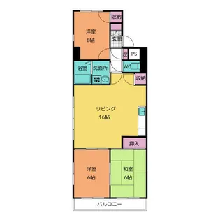 サンメゾン松井【3階】の間取り