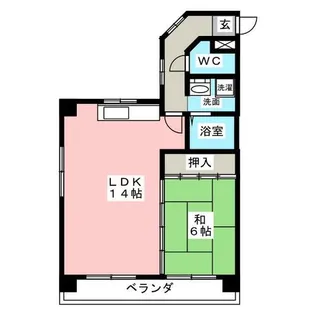 幸和マンション【4階】の間取り