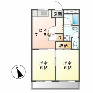 オレンジハイツ【2階】の間取り