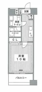 モンサンミッシェル北浜【8階】の間取り