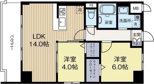 PLAISIR薬院 TERRACE【11階】の間取り