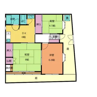 ホワイトハイツ【1階】の間取り