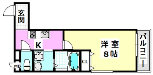 フジパレス阪急茨木北【3階】の間取り