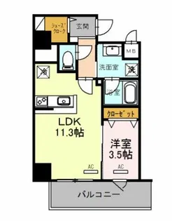 パンセ新町【701号室】の間取り