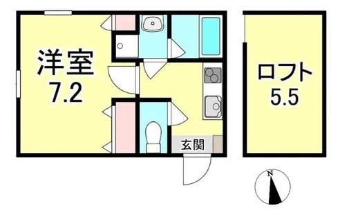 ベルフルール浜大津【1階】の間取り