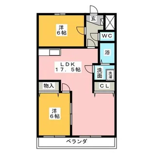 レジデンス大清水【2階】の間取り