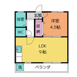 二村ハイツ【1階】の間取り