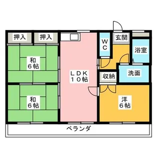 天水ハイツ【2階】の間取り
