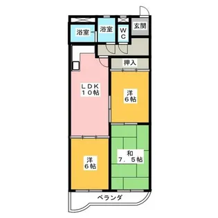 クインズコート【1階】の間取り