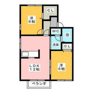 アーバンKAZU A【2階】の間取り