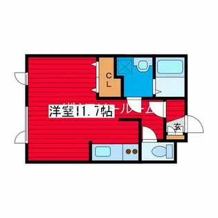 プライズ月寒東【202号室】の間取り