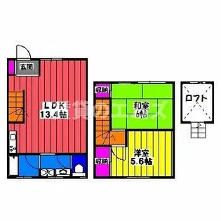 シティベール天野【103号室】の間取り