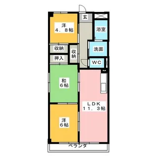 3LDKの間取り画像