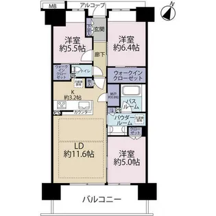 シティテラス神崎川駅前(0002941)【3階】の間取り