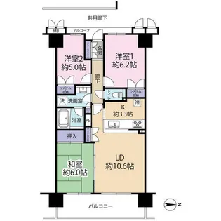 森都OSAKAウエストヴィル(0004447)【8階】の間取り