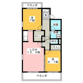 ハーツハピネス【2階】の間取り