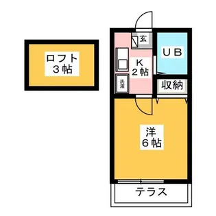 レオパレス八田第9【1階】の間取り