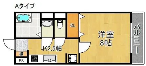 プライム日根野【2階】の間取り