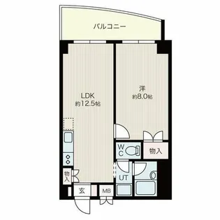 1LDKの間取り画像