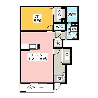 サンリットレジデンスA【1階】の間取り