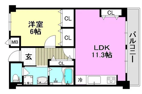 ハイムボナール【4階】の間取り