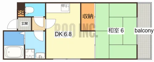 ぺシュmotoshio【504号室】の間取り