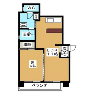 アンビション別明【3階】の間取り