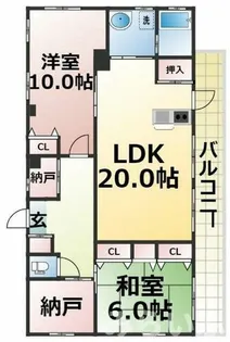 COCO覚王山【201号室】の間取り