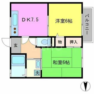 キャロット北白川II【2階】の間取り