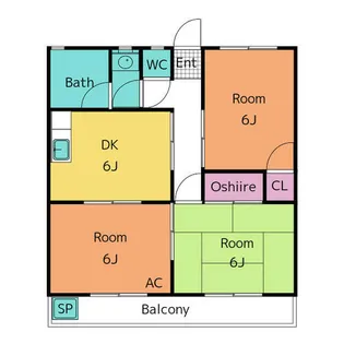 サン豊【3階】の間取り