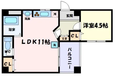 グリーンヒルズ平野町【5階】の間取り