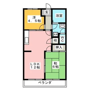 エクセルハイム大津【2階】の間取り