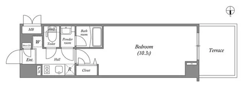 ヴィラ岡崎神宮【1階】の間取り