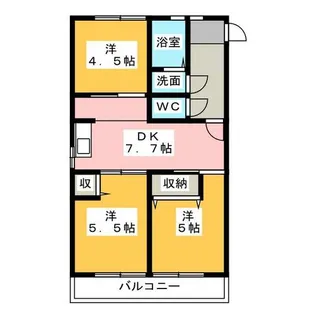 ハイツ長野M棟【2階】の間取り