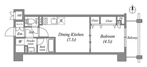 ヴィラ岡崎神宮【2階】の間取り