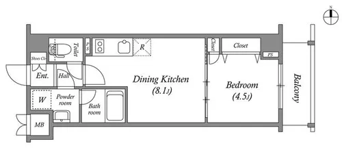 ヴィラ岡崎神宮【3階】の間取り