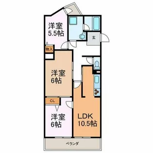 ロジェ星が丘【2階】の間取り