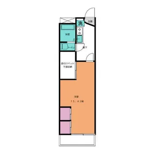 ライズ苗代Ⅱ【206号室】の間取り