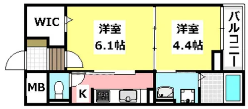 クレメントハウス【102号室】の間取り