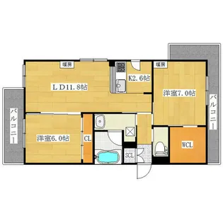 北海道札幌市豊平区月寒東二条3丁目【マンション】の間取り