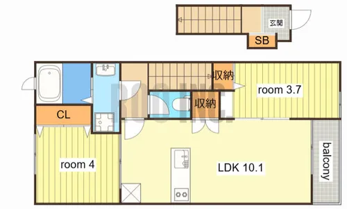 カプラン花田Ⅱ【203号室】の間取り