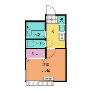 1Kの間取り画像