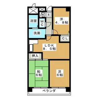 エスポワール八事【4階】の間取り