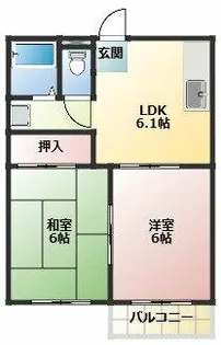 愛知県犬山市字東北野【アパート】の間取り