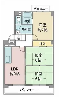 セゾンきさらぎ【3階】の間取り