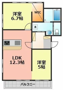 コーポ和泉Ⅲ【101号室】の間取り