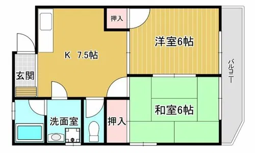 谷川荘【203号室】の間取り