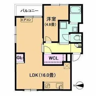 ウィステリア矢田【4階】の間取り