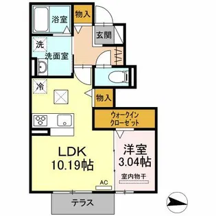 ブリーズ六条【1階】の間取り