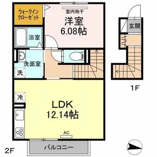 ブリーズ六条【2階】の間取り